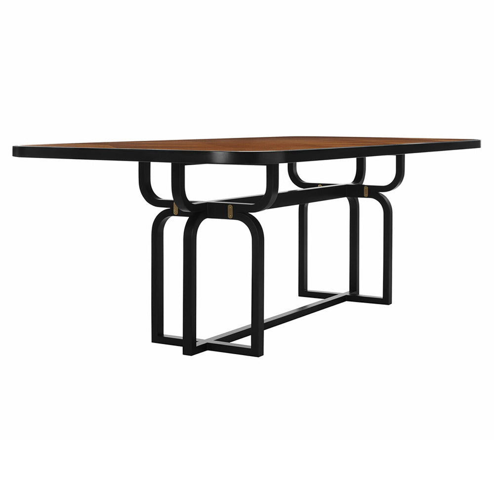 Caryllon Rectangular Dining Table - Inlay, Black