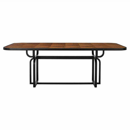 Caryllon Rectangular Dining Table - Inlay, Black