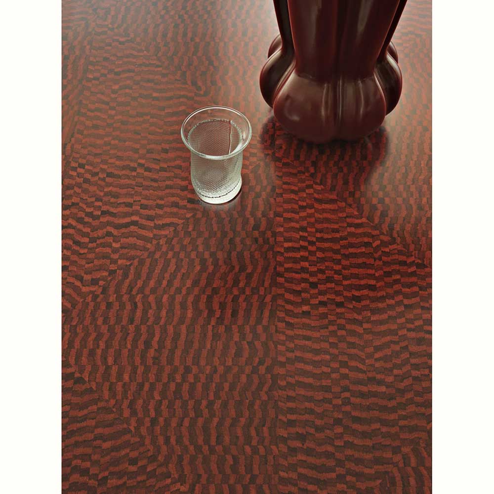 Caryllon Rectangular Dining Table - Inlay, Red