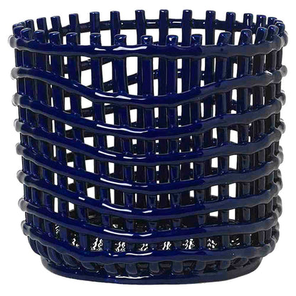 Large Ceramic Basket - Blue