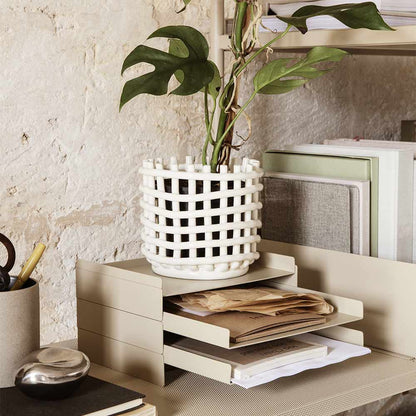 Small Ceramic Basket - Off-White