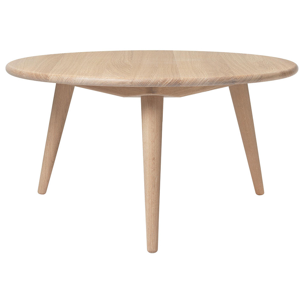 CH008 Round Coffee Table - 30.7"W, Oak White Oil
