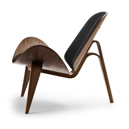 CH07 Shell Chair - Leather Loke 7150, Walnut