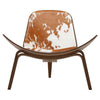 Brown/White Cowhide, Walnut