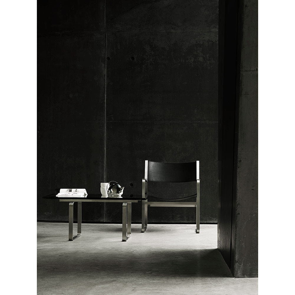CH106 Square Coffee Table - Glass, Stainless Steel