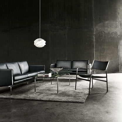 CH108 Rectangular Coffee Table - Glass, Stainless Steel