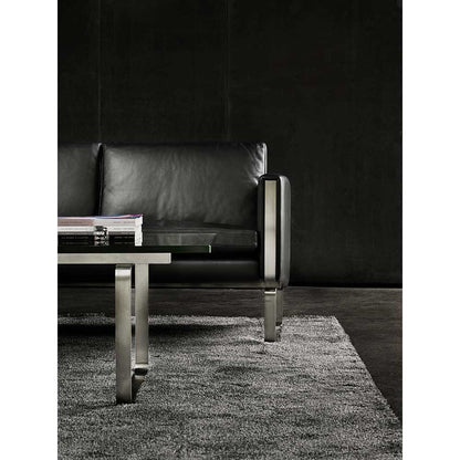 CH108 Rectangular Coffee Table - Glass, Stainless Steel