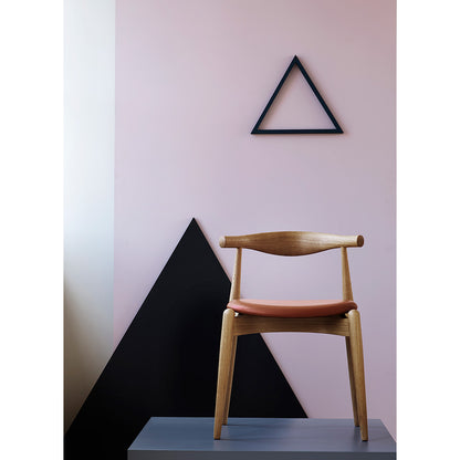 CH20 Elbow Dining Chair - Leather Loke 7150, Oak Black Painted