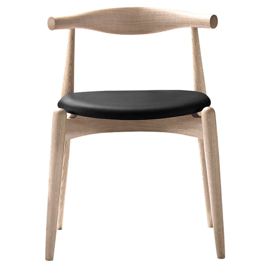 CH20 Elbow Dining Chair - Leather Thor 301, Oak Soap