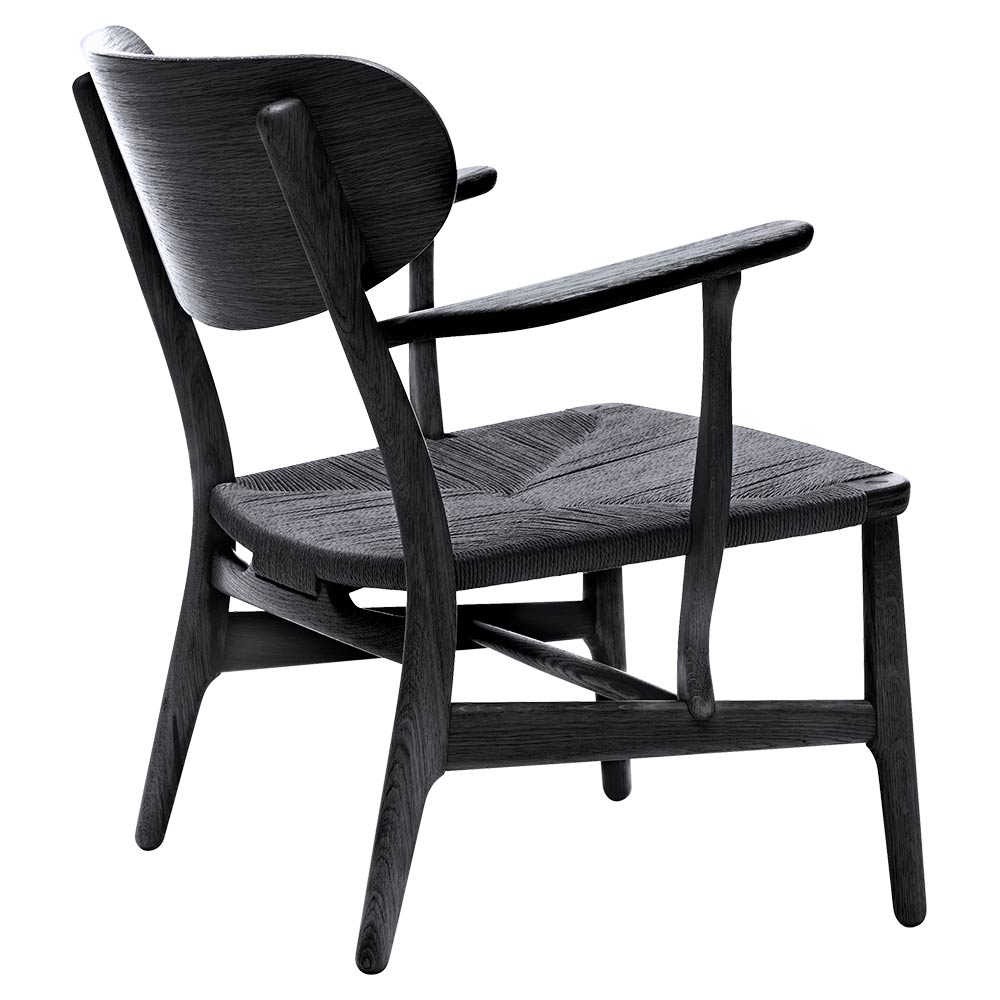 CH22 Lounge Chair - Black Oak