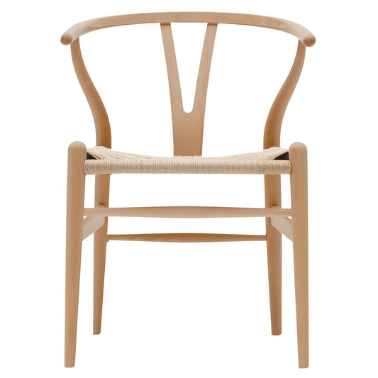 CH24 Wishbone Dining Chair - Natural Paper Cord, Beech Lacquer