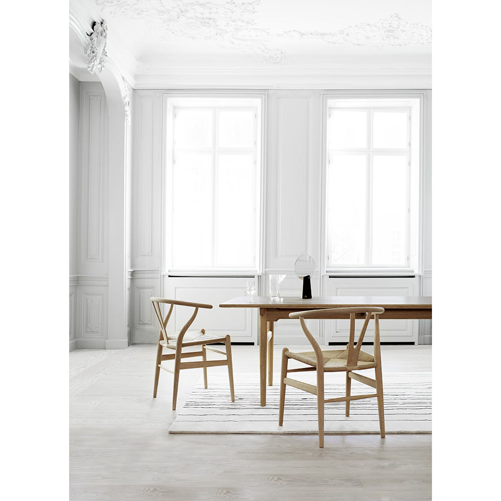 CH24 Wishbone Dining Chair - Black Paper Cord, Oak Soap