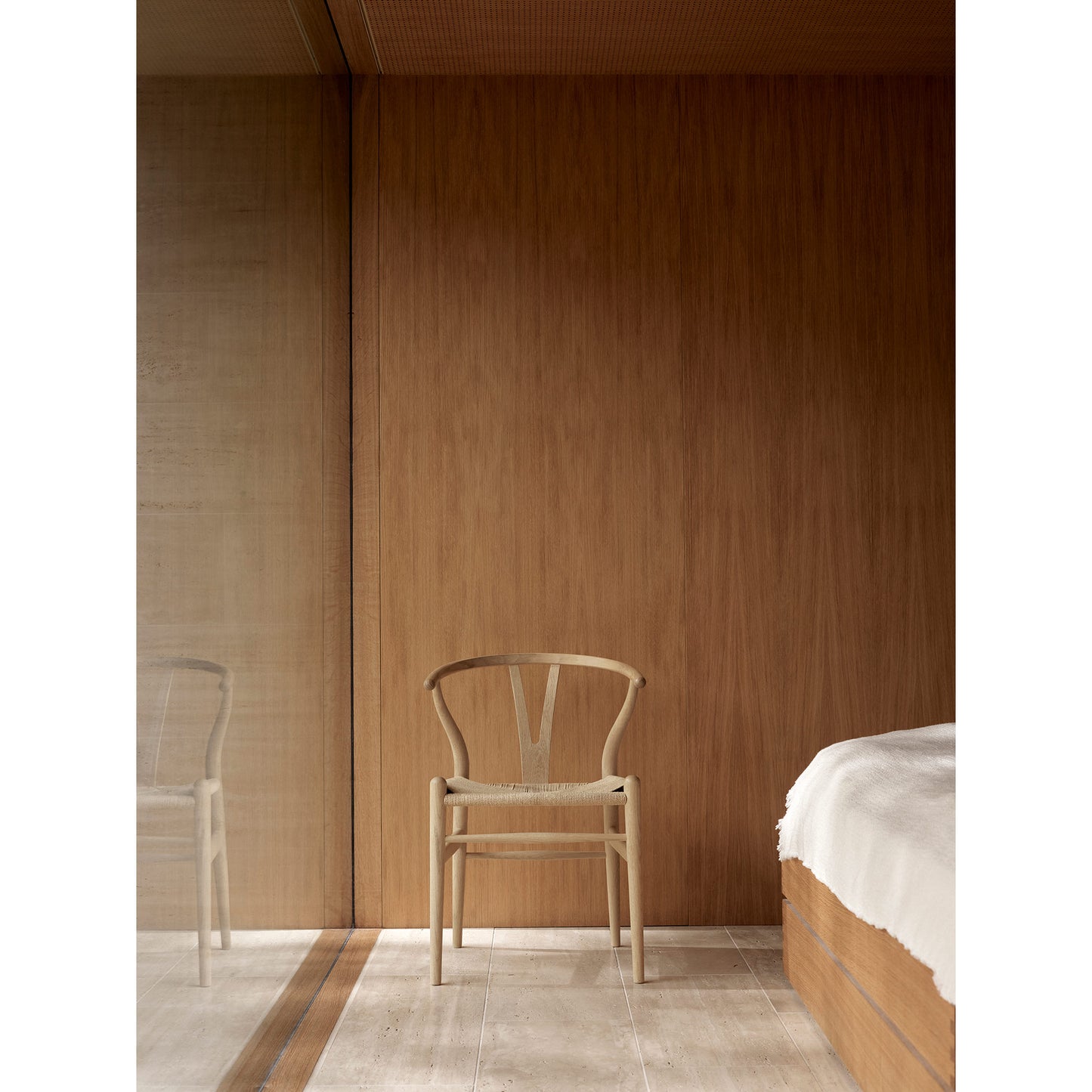 CH24 Wishbone Dining Chair - Natural Paper Cord, Oak Lacquer