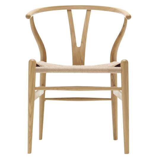 CH24 Wishbone Dining Chair - Natural Paper Cord, Oak Lacquer