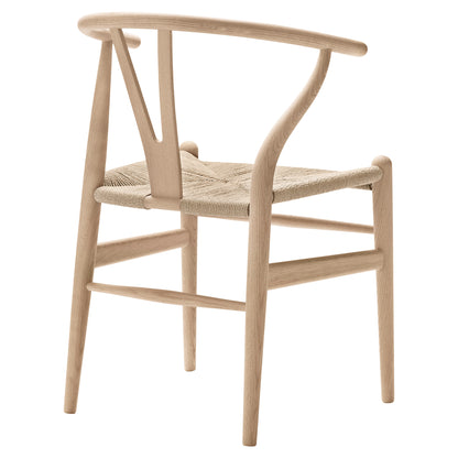CH24 Wishbone Dining Chair - Natural Paper Cord, Oak White Oil