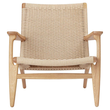 CH25 Easy Lounge Chair - Natural Paper Cord, Oak Oil