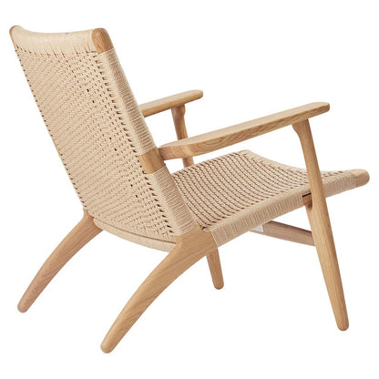CH25 Easy Lounge Chair - Natural Paper Cord, Oak Oil