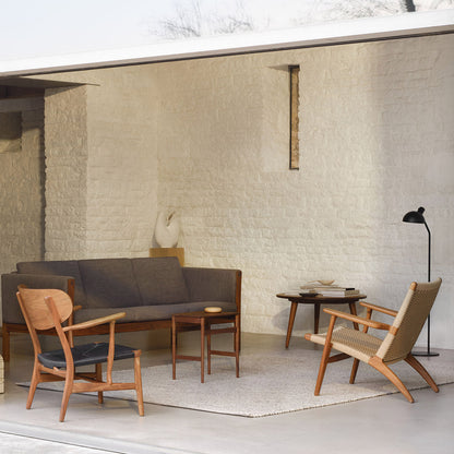 CH25 Easy Lounge Chair - Natural Paper Cord, Walnut Oil