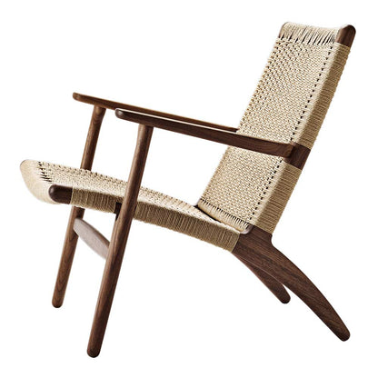 CH25 Easy Lounge Chair - Natural Paper Cord, Walnut Oil