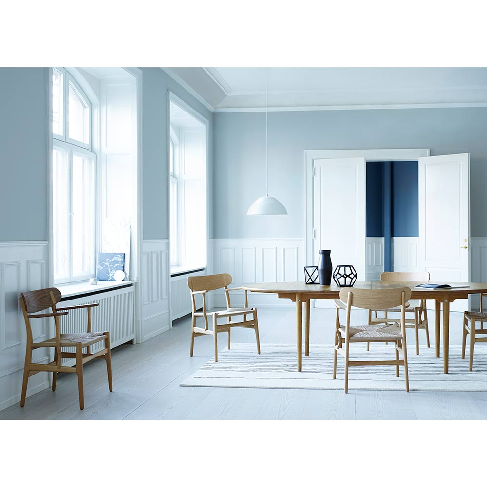 CH26 Dining Chair - Black Paper Cord, Oak