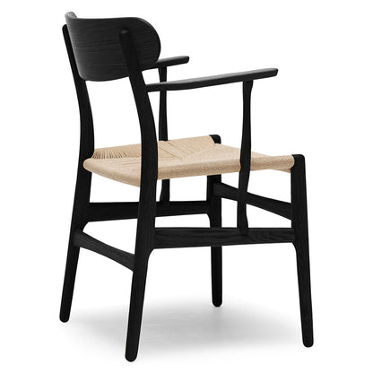 CH26 Dining Chair - Natural Paper Cord, Black Oak