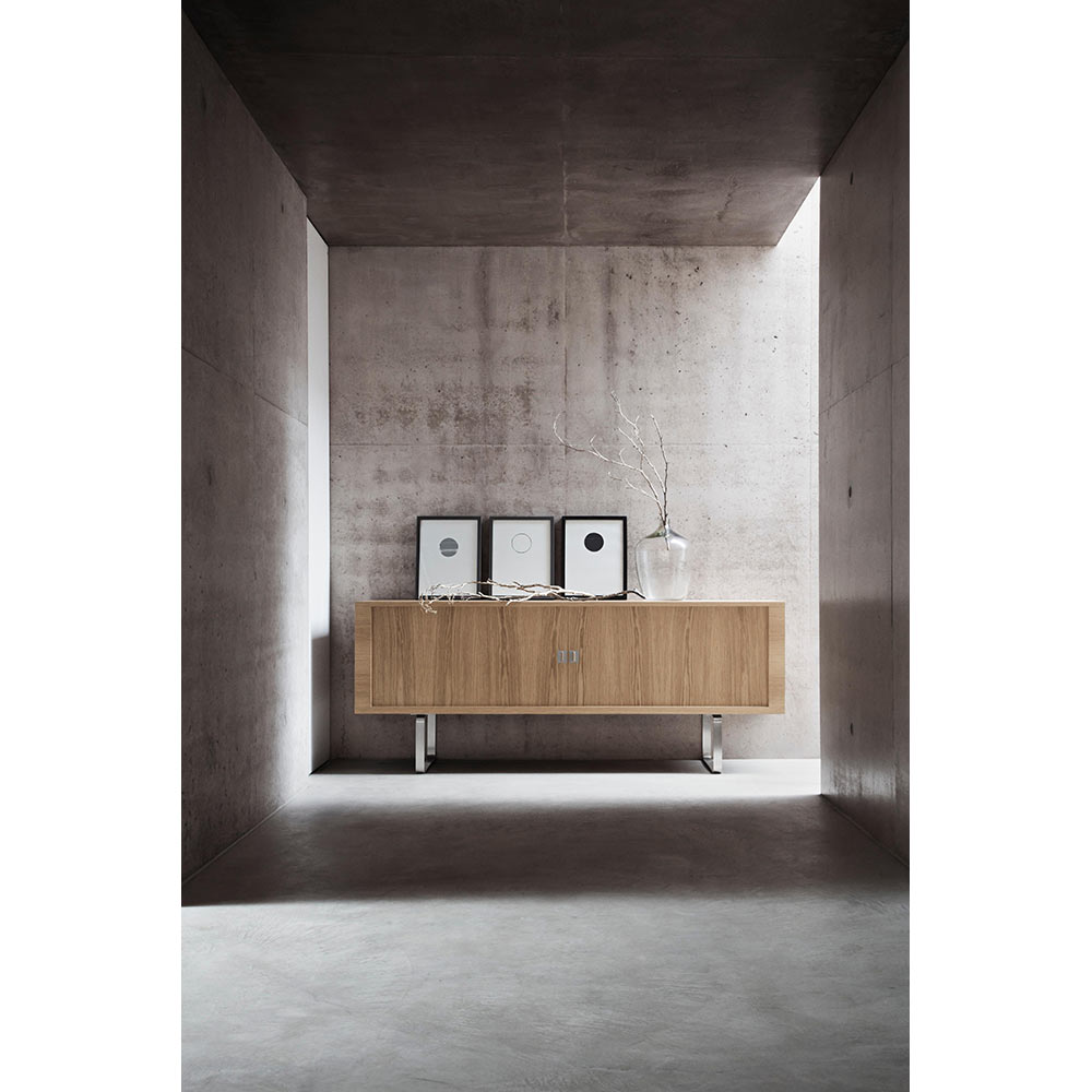 CH825 Credenza - Stainless Steel Base