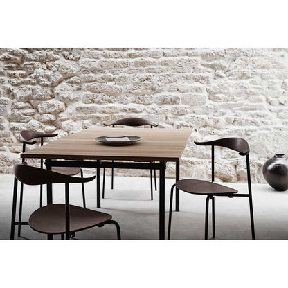 CH88T Dining Chair - Beech, Stainless Steel
