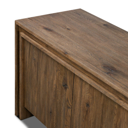 Chalmers Media Console - Weathered Oak Veneer