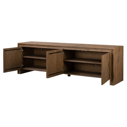 Chalmers Media Console - Weathered Oak Veneer