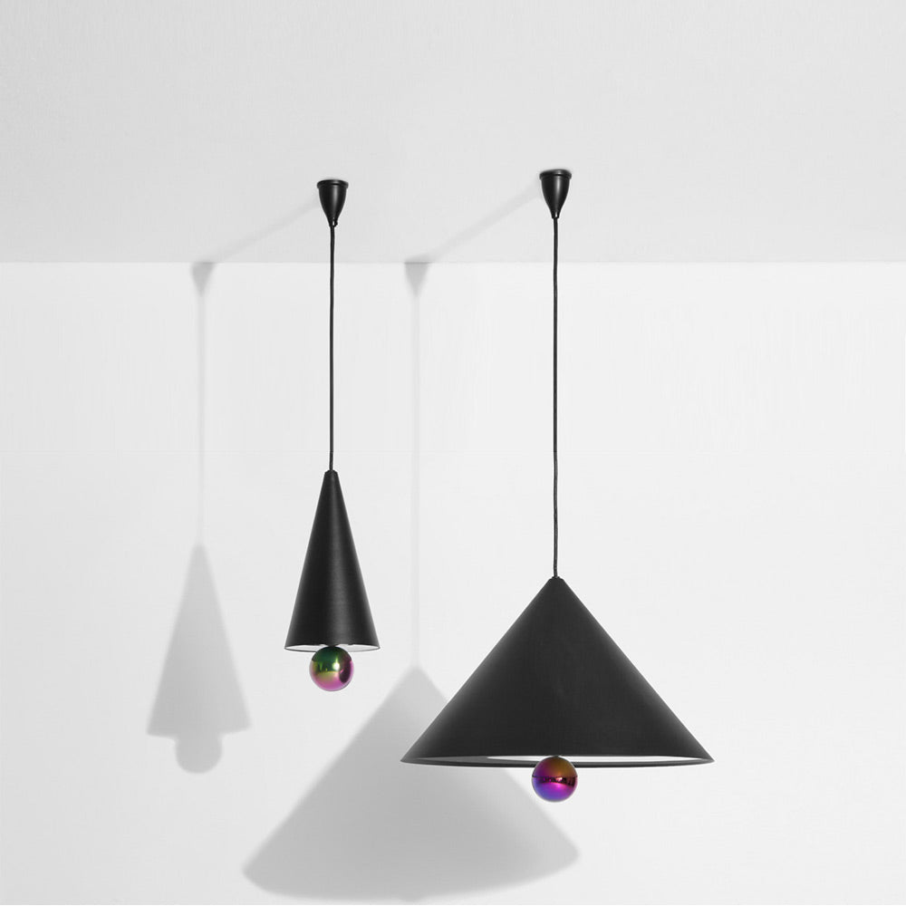 Cherry Large Pendant - Black, Rainbow