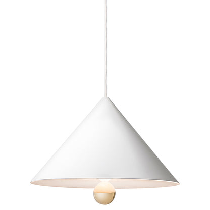 Cherry Large Pendant - White, Gold