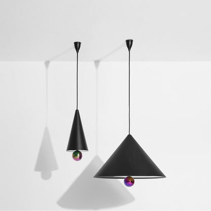 Cherry Small Pendant - Black, Rainbow