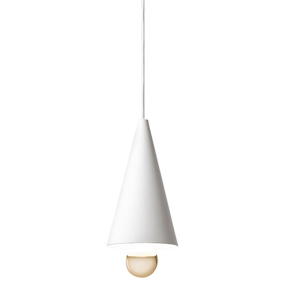 Cherry Small Pendant - White, Gold