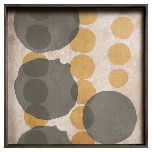 Cinnamon Layered Dots Glass Tray - Square, Large