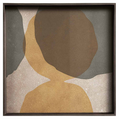 Cinnamon Layered Dots Glass Tray - Square, Small