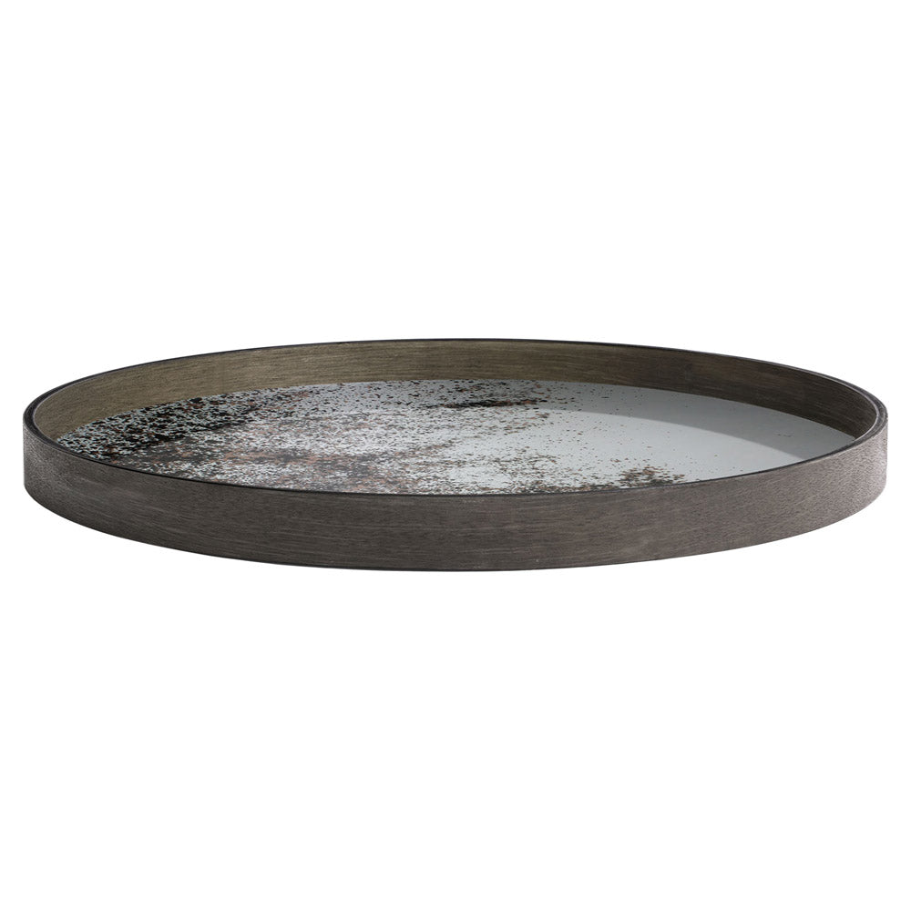 Clear Mirror Tray - Round, Large