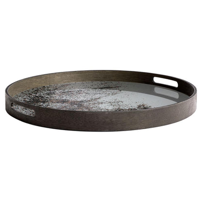 Clear Mirror Tray - Round, Small