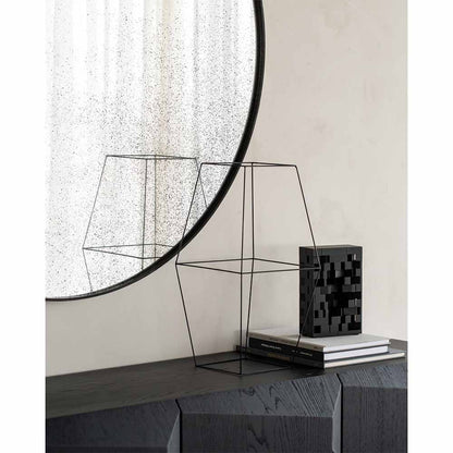 Clear Round Mirror Medium Aged