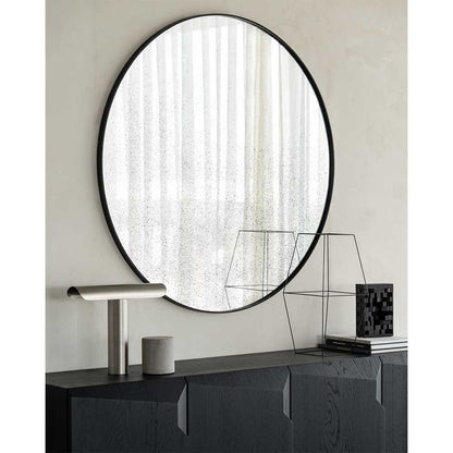 Clear Round Mirror Medium Aged