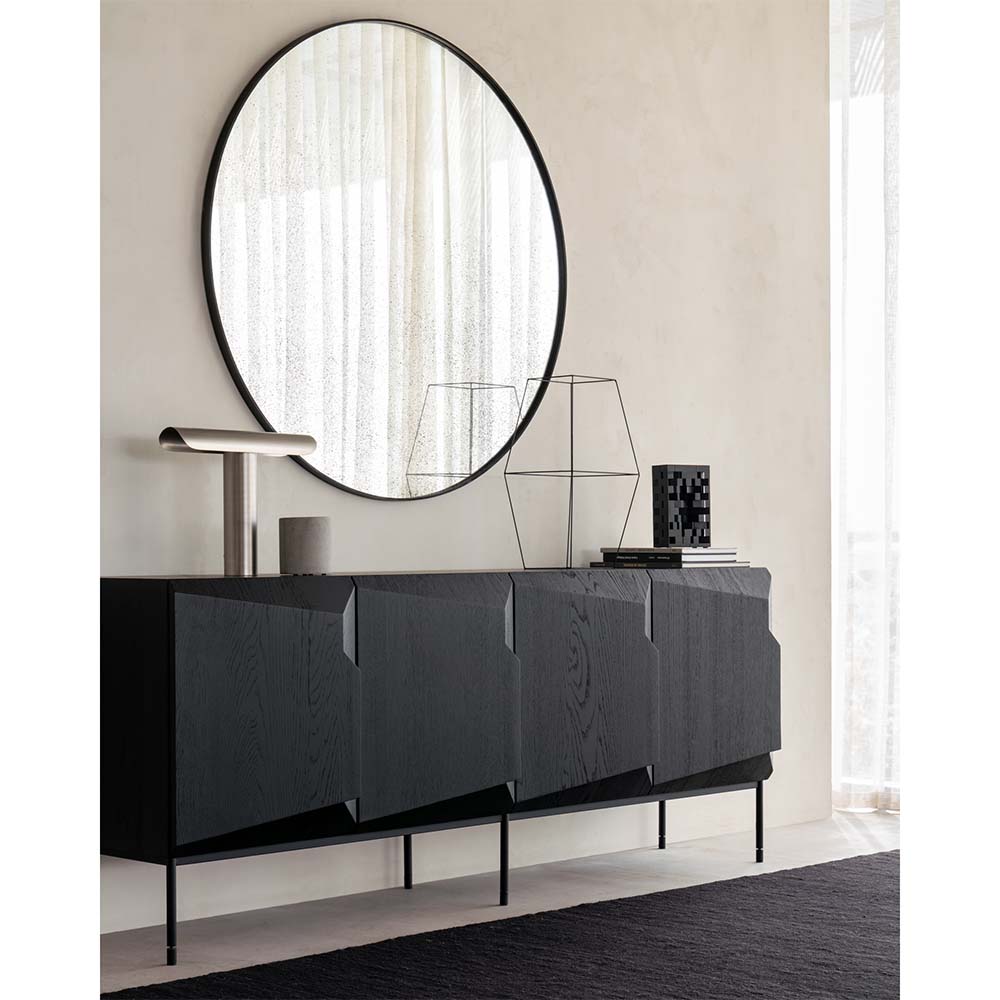 Clear Round Mirror Medium Aged