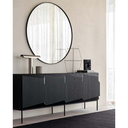 Clear Round Mirror Medium Aged