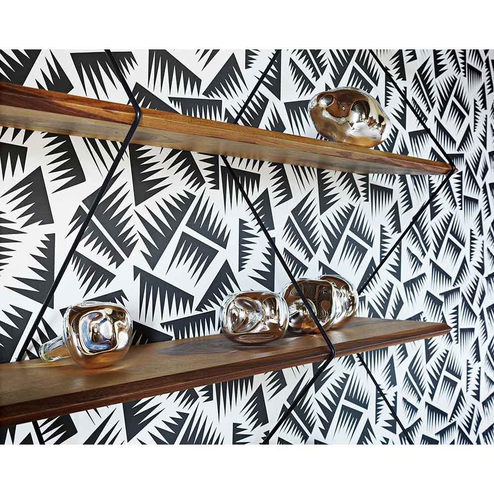 Climb Shelving System - Walnut, Black