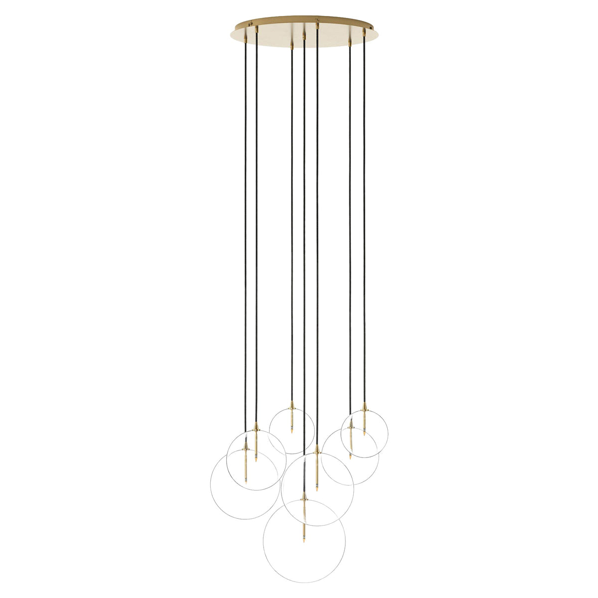 Cluster 7 Mix Chandelier - Clear Glass