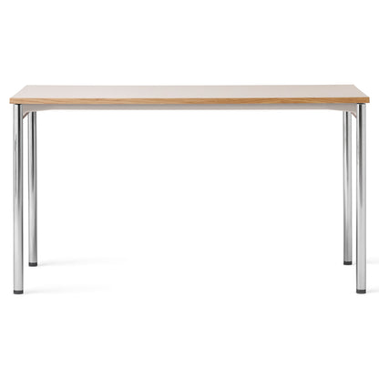 Co 55" Table - Chrome Base, Creme Laminate