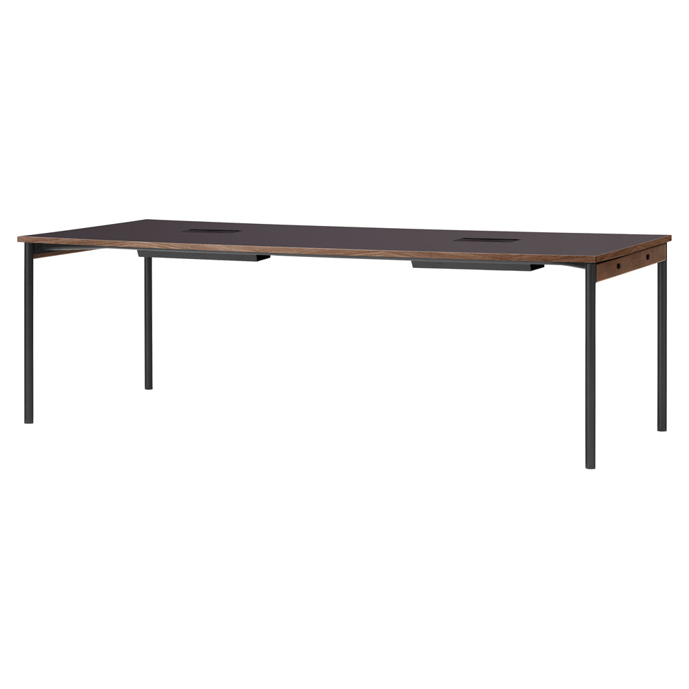 Co 94.5" Table Management - Black Base, Terra Laminate