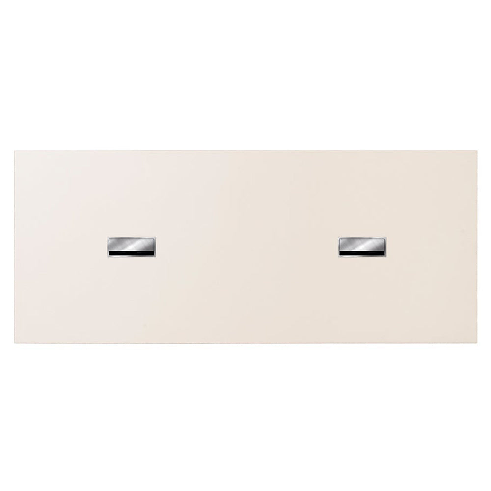 Co 94.5" Table Management - Chrome Base, Creme Laminate