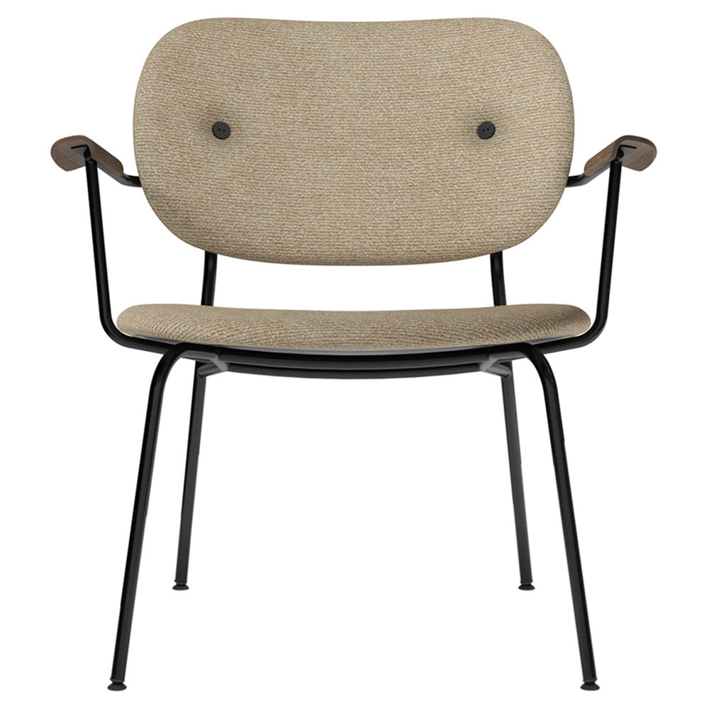 Co Fully Upholstered Lounge Chair - Dark Stained Oak