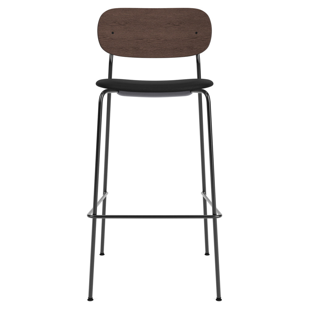 Co Seat Upholstered Bar Counter Chair - Dark Stained Oak