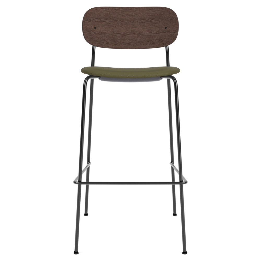 Co Seat Upholstered Bar Counter Chair - Dark Stained Oak