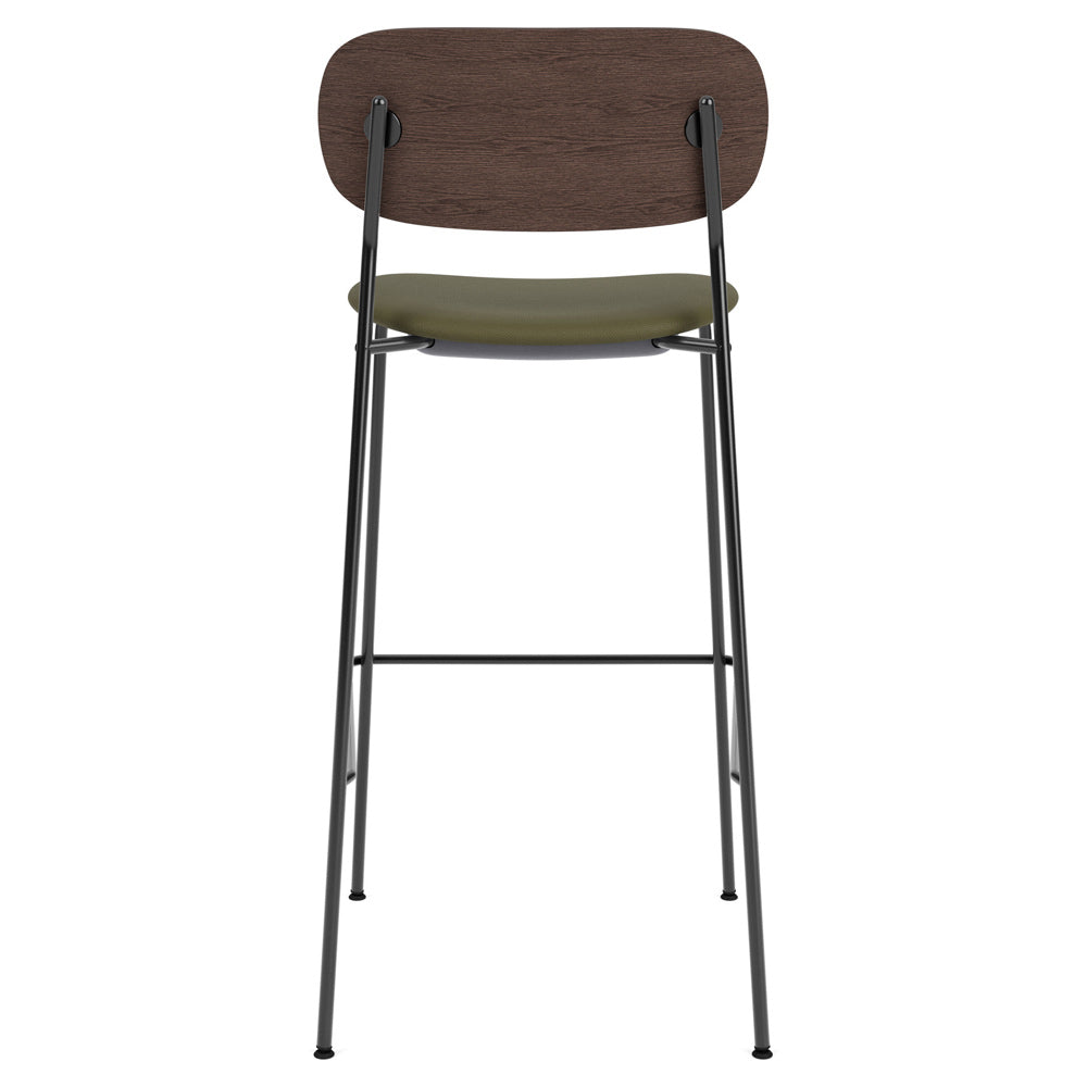 Co Seat Upholstered Bar Counter Chair - Dark Stained Oak